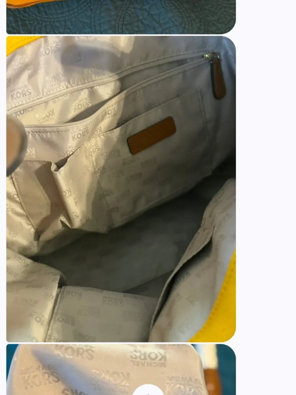 Michael Kors Yellow Bag with Matching Michael Kors Wallet - Brand New